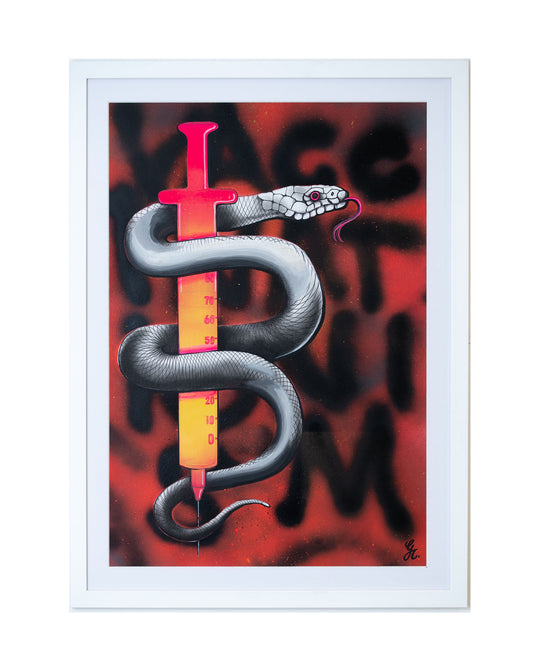 The Serpent Of Asclepius | Vaccinationism | Art limited edition print | Lawyers Arts Club freeshipping - Lawyers Arts Club