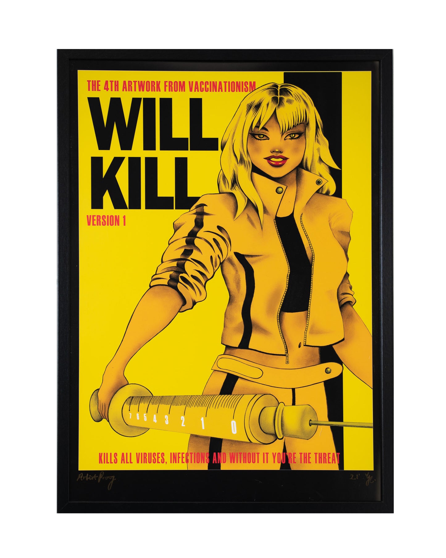 Will Kill | Vaccinationism | Limited edition Print Framed | Lawyers Arts Club freeshipping - Lawyers Arts Club