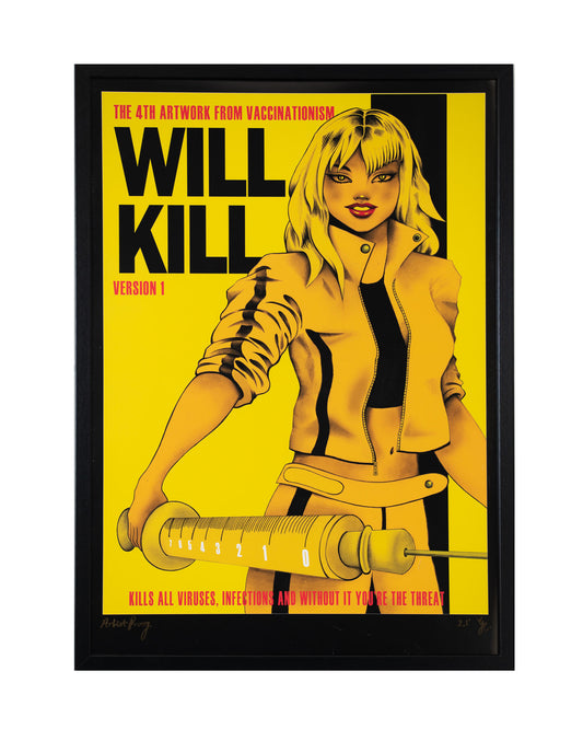 Will Kill | Vaccinationism | Limited edition Print Framed | Lawyers Arts Club freeshipping - Lawyers Arts Club