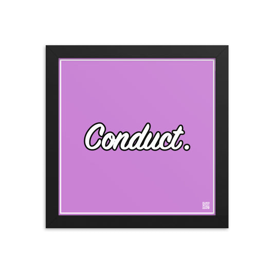 Conduct. | Law On The Wall | Art poster framed | Lawyers Arts Club freeshipping - Lawyers Arts Club