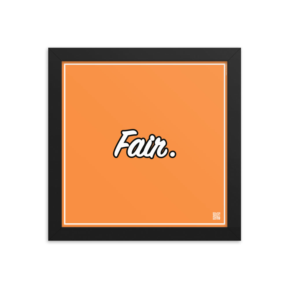 Fair. | Law On The wall | Art poster framed | Lawyers Arts Club freeshipping - Lawyers Arts Club