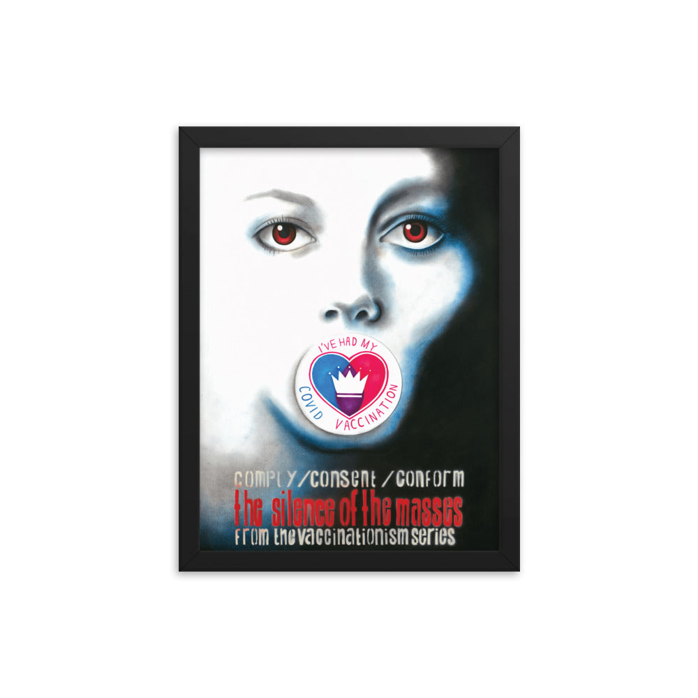 Silence of the Masses | Vaccinationism | Art poster framed | Lawyers Arts Club freeshipping - Lawyers Arts Club