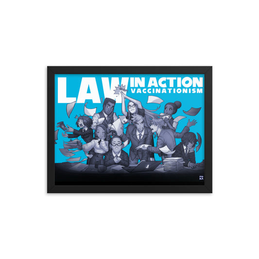 Law In Action | Light blue | Art poster framed | Lawyers Arts Club freeshipping - Lawyers Arts Club