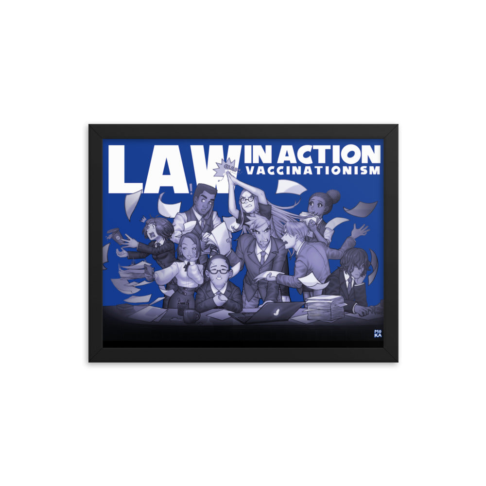 Law In Action | Dark Blue | Art poster framed | Lawyers Arts Club freeshipping - Lawyers Arts Club