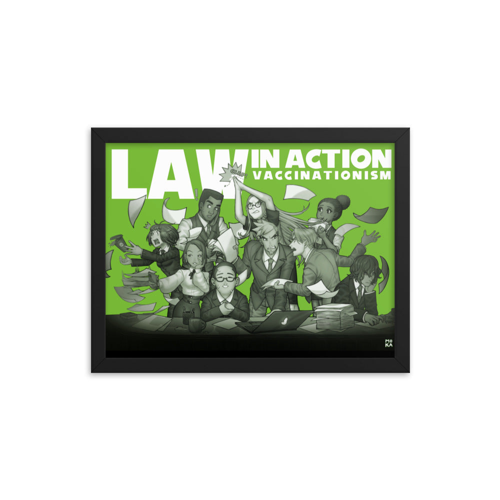 Law In Action | Green | Art poster framed | Lawyers Arts Club freeshipping - Lawyers Arts Club