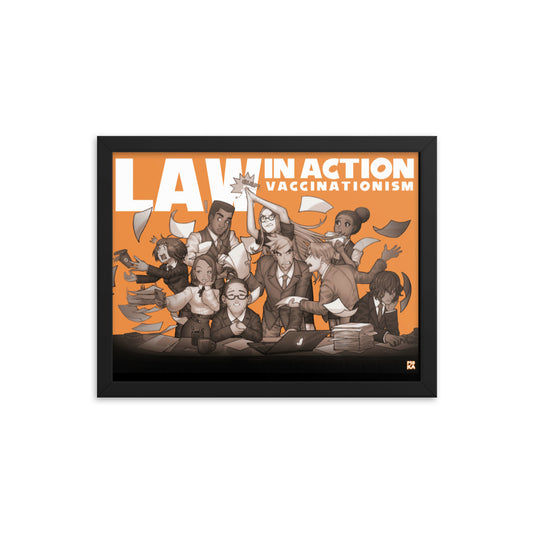 Law In Action | Orange | Art poster framed | Lawyers Arts Club freeshipping - Lawyers Arts Club