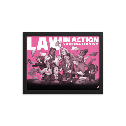 Law In Action | Pink | Art poster framed | Lawyers Arts Club freeshipping - Lawyers Arts Club