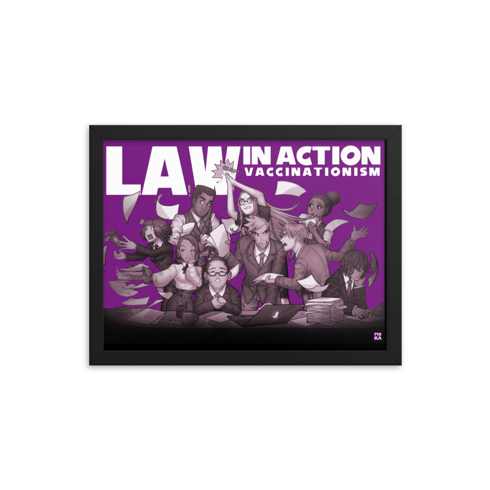 Law In Action | Purple | Art poster framed | Lawyers Arts Club freeshipping - Lawyers Arts Club