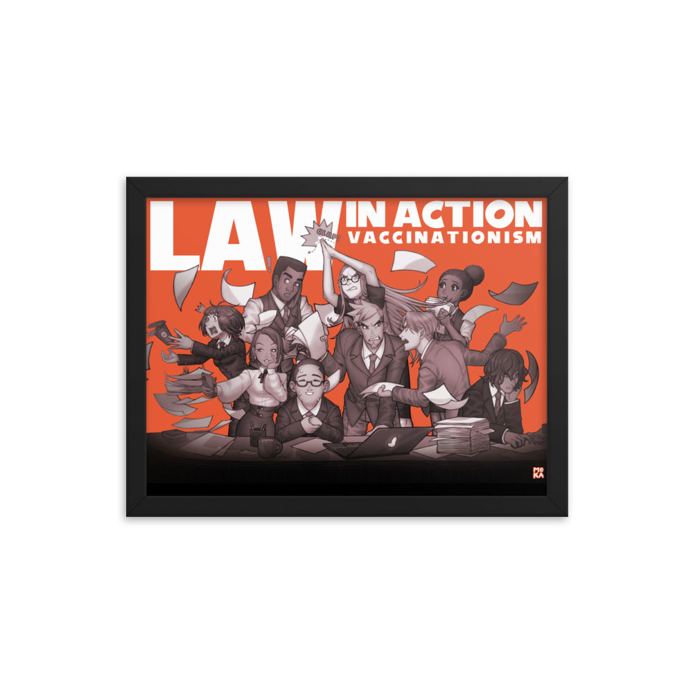 Law In Action | Red | Art poster framed | Lawyers Arts Club freeshipping - Lawyers Arts Club