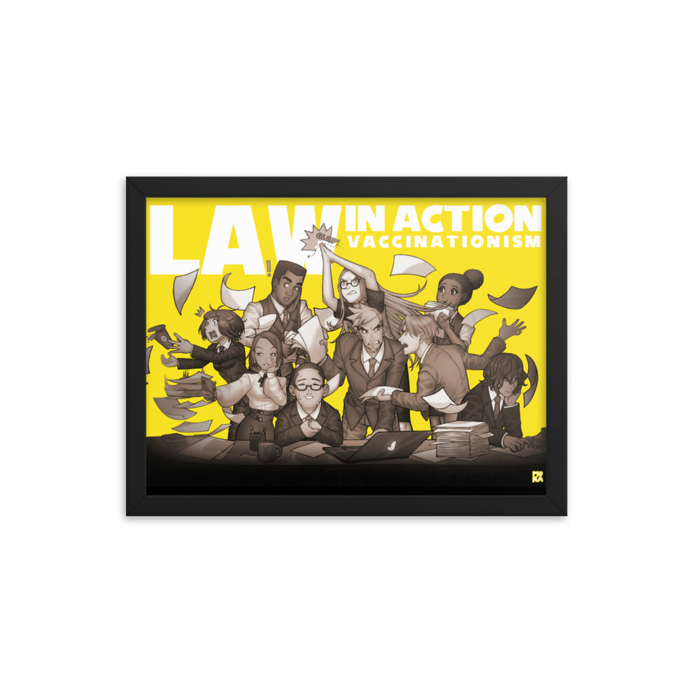 Law In Action | Yellow | Art poster framed | Lawyers Arts Club freeshipping - Lawyers Arts Club