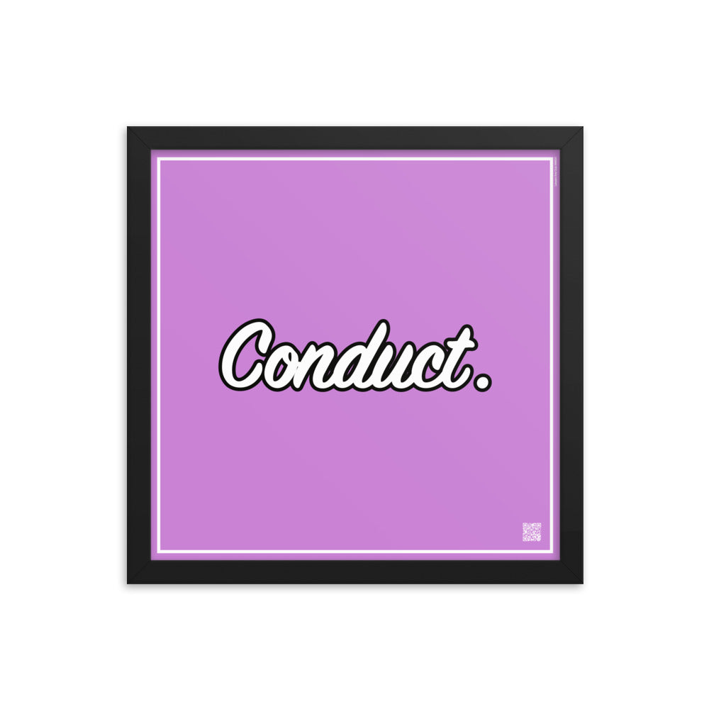 Conduct. | Law On The Wall | Art poster framed | Lawyers Arts Club freeshipping - Lawyers Arts Club