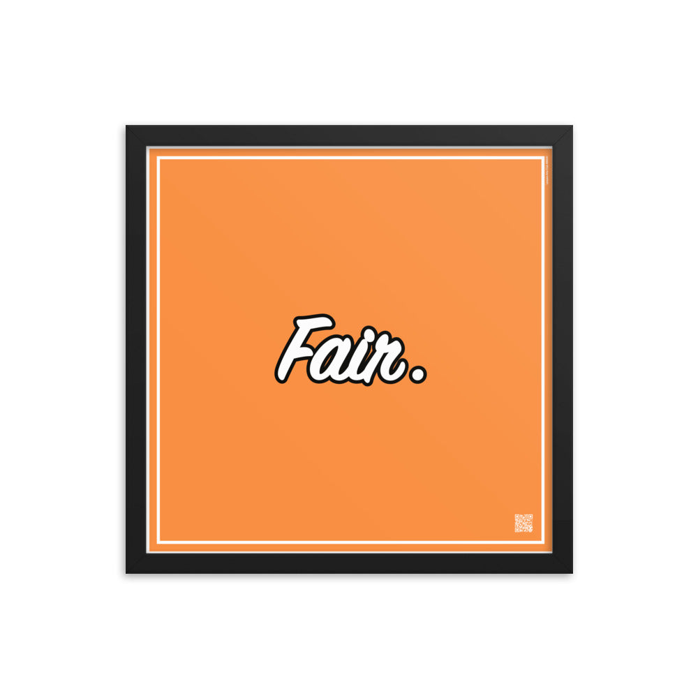 Fair. | Law On The wall | Art poster framed | Lawyers Arts Club freeshipping - Lawyers Arts Club