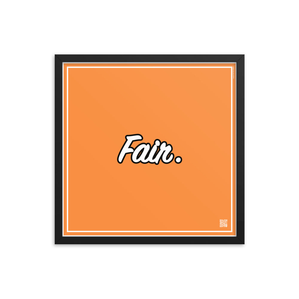 Fair. | Law On The wall | Art poster framed | Lawyers Arts Club freeshipping - Lawyers Arts Club