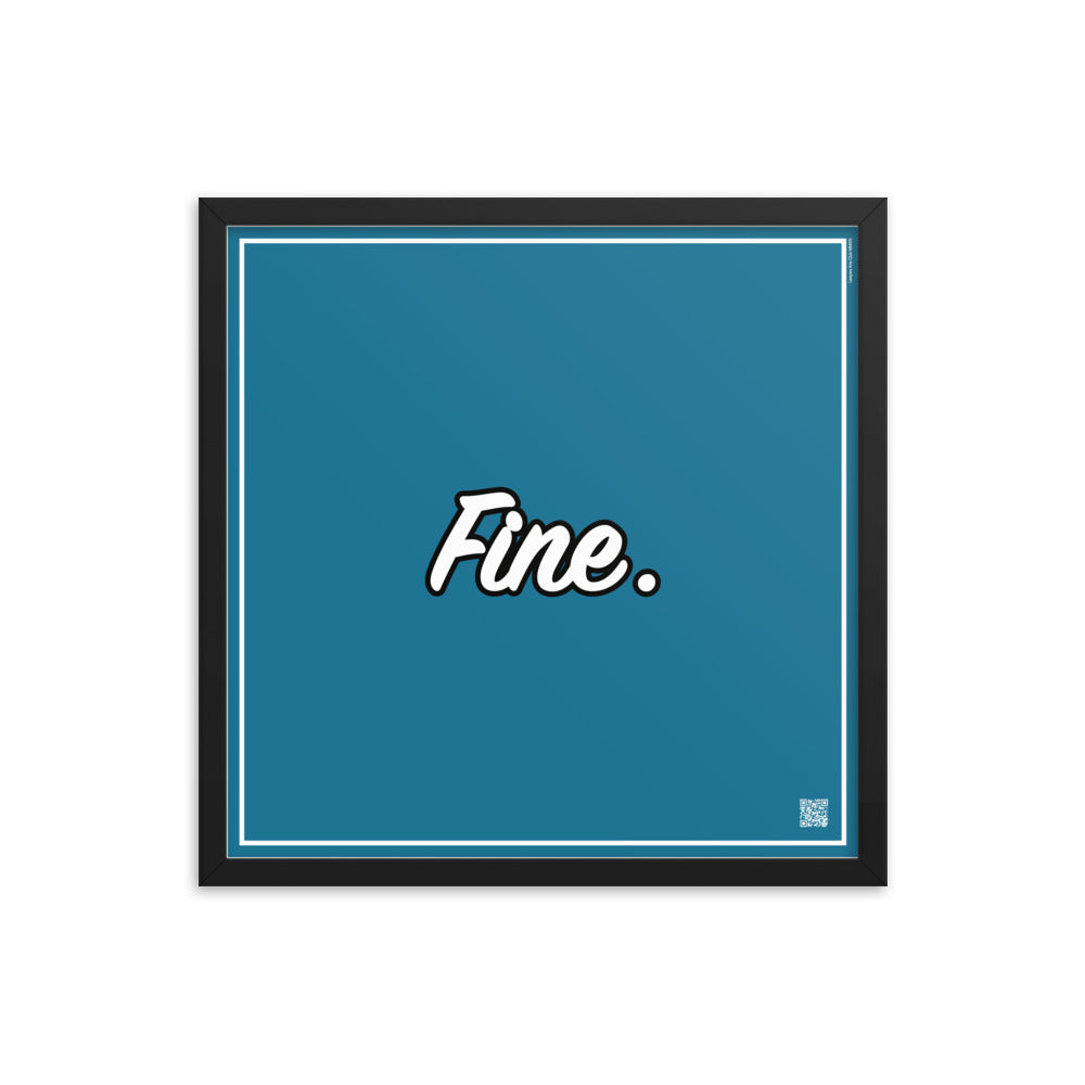 Fine. | Law On The Wall | Art poster framed | Lawyers Arts Club freeshipping - Lawyers Arts Club