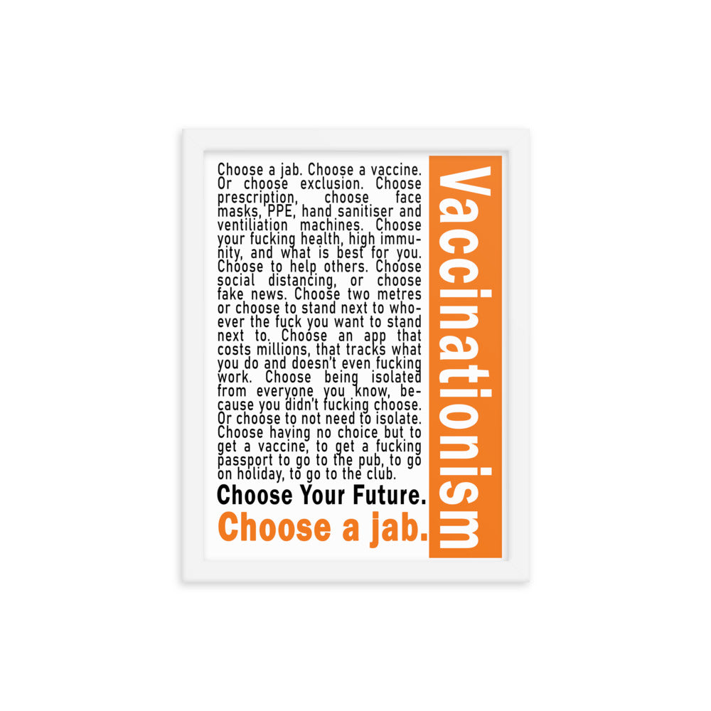 Choose a Jab | Vaccinationism | Art poster framed | Lawyers Arts Club freeshipping - Lawyers Arts Club