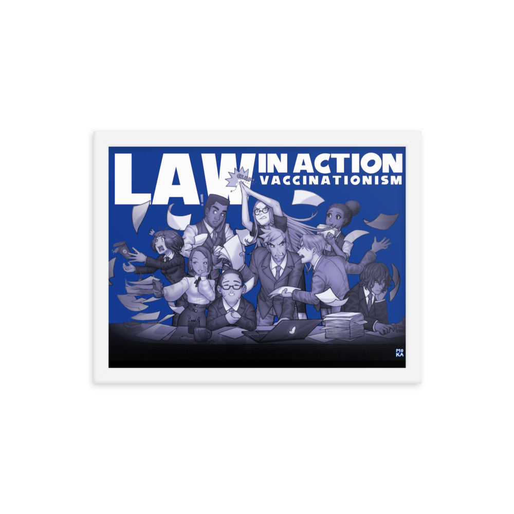 Law In Action | Dark Blue | Art poster framed | Lawyers Arts Club freeshipping - Lawyers Arts Club