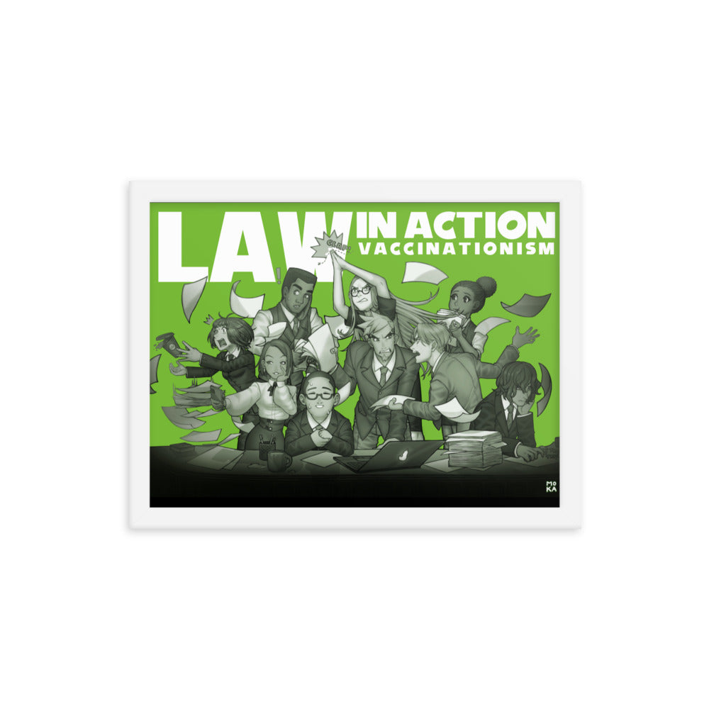 Law In Action | Green | Art poster framed | Lawyers Arts Club freeshipping - Lawyers Arts Club