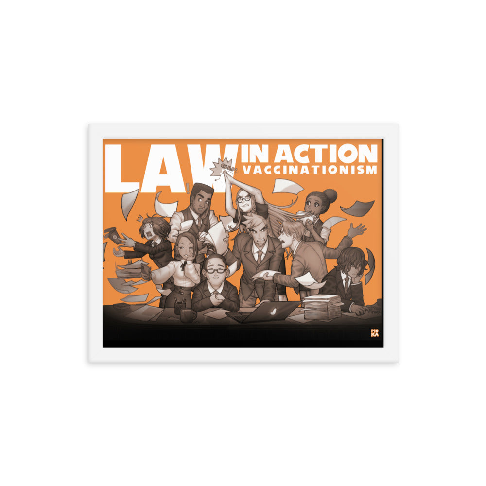 Law In Action | Orange | Art poster framed | Lawyers Arts Club freeshipping - Lawyers Arts Club