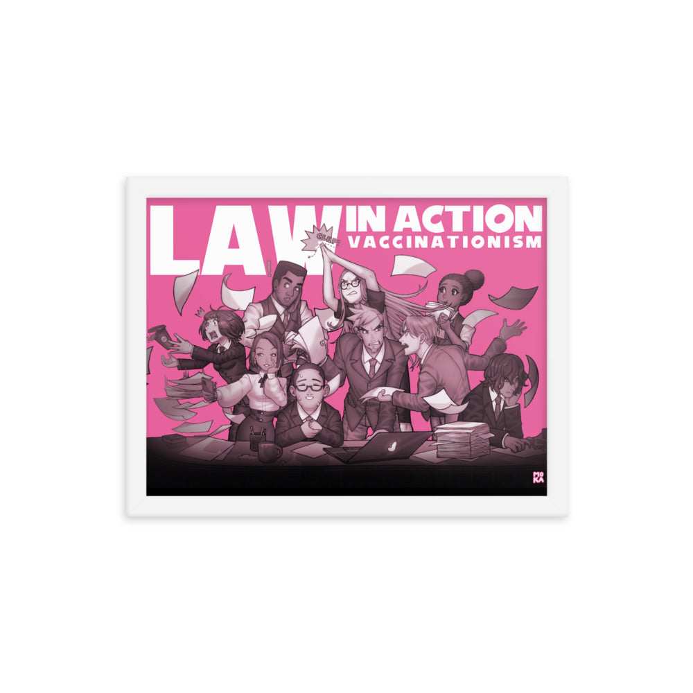 Law In Action | Pink | Art poster framed | Lawyers Arts Club freeshipping - Lawyers Arts Club