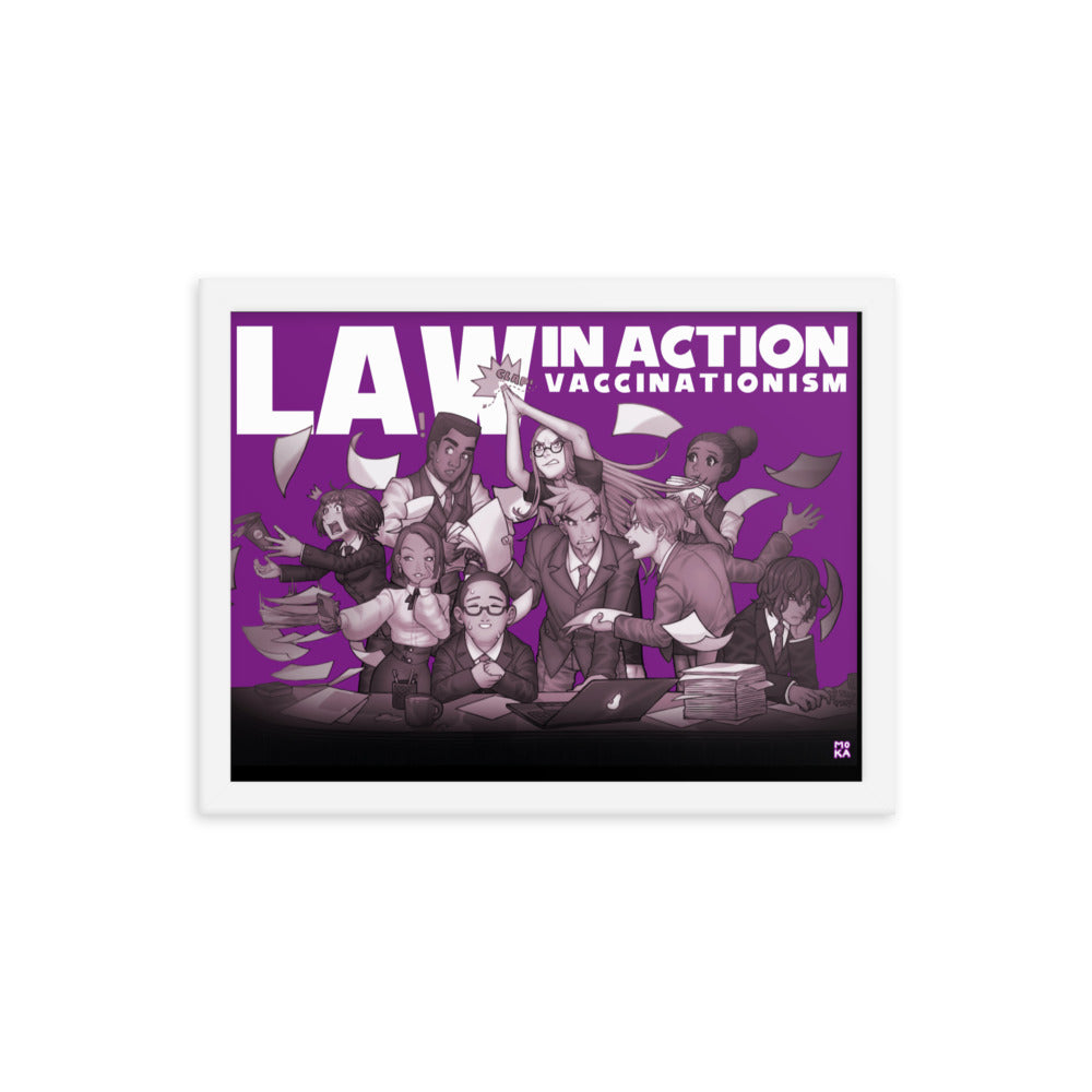 Law In Action | Purple | Art poster framed | Lawyers Arts Club freeshipping - Lawyers Arts Club