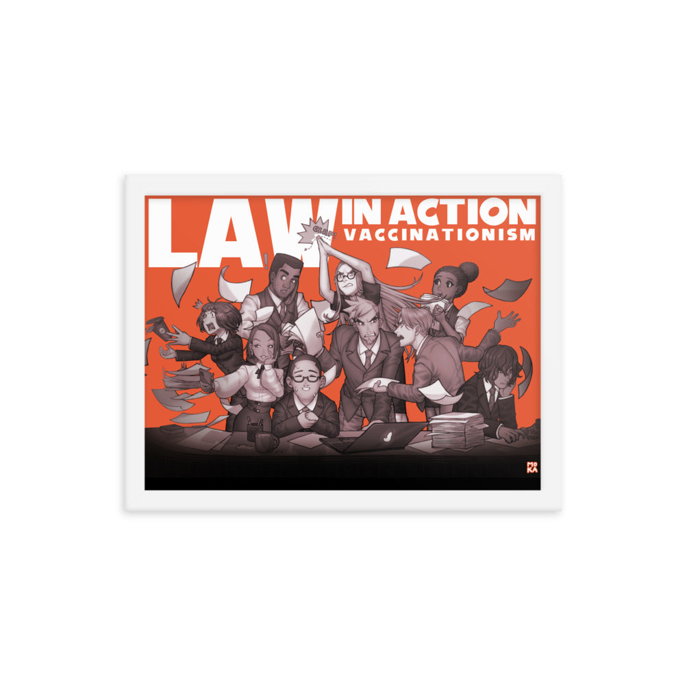 Law In Action | Red | Art poster framed | Lawyers Arts Club freeshipping - Lawyers Arts Club