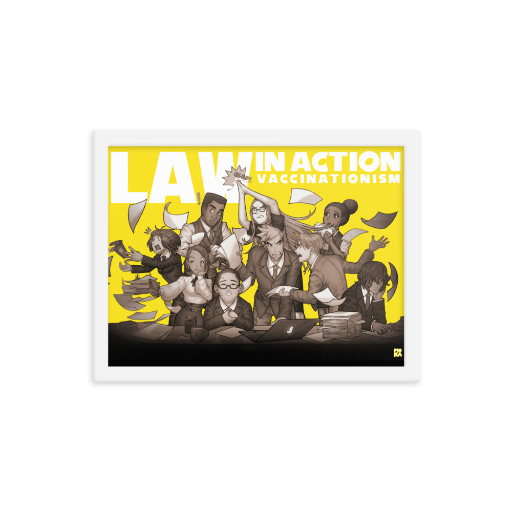 Law In Action | Yellow | Art poster framed | Lawyers Arts Club freeshipping - Lawyers Arts Club