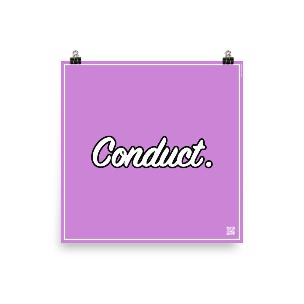 Conduct. | Law On The wall | Art poster | Lawyers Arts Club freeshipping - Lawyers Arts Club