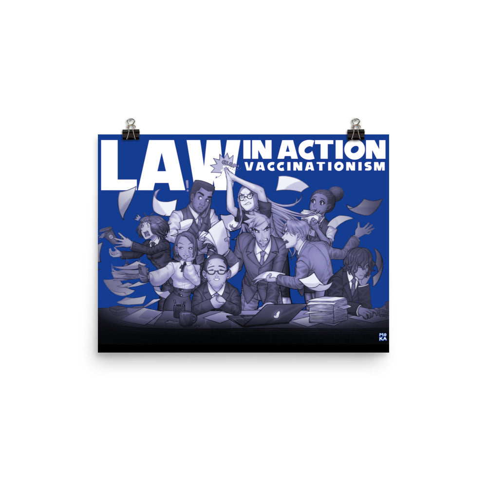 Law In Action | Dark Blue | Art poster | Lawyers Arts Club freeshipping - Lawyers Arts Club