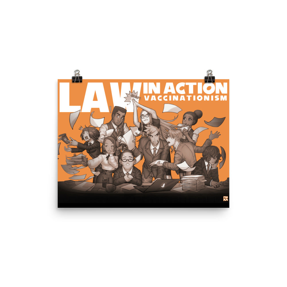 Law In Action | Orange | Art poster | Lawyers Arts Club freeshipping - Lawyers Arts Club