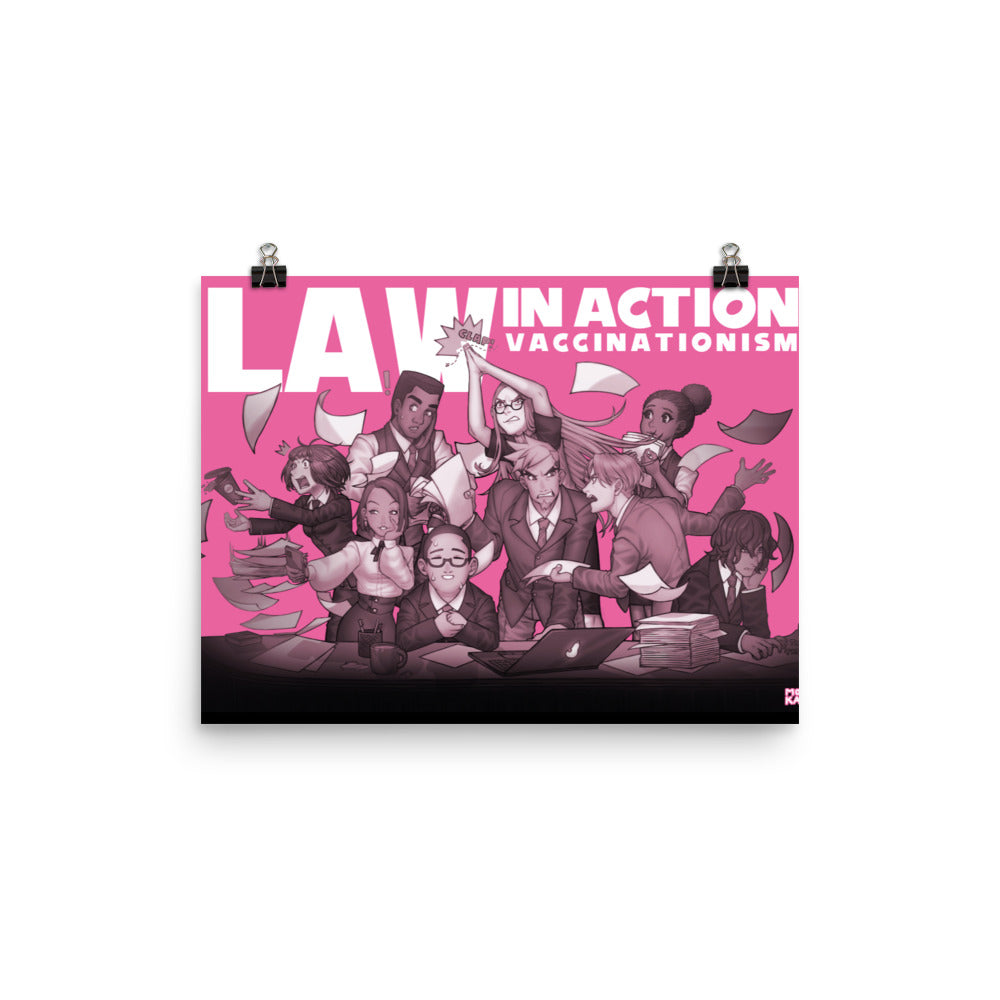 Law In Action | Pink | Art poster | Lawyers Arts Club freeshipping - Lawyers Arts Club